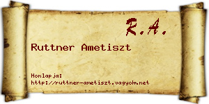 Ruttner Ametiszt névjegykártya